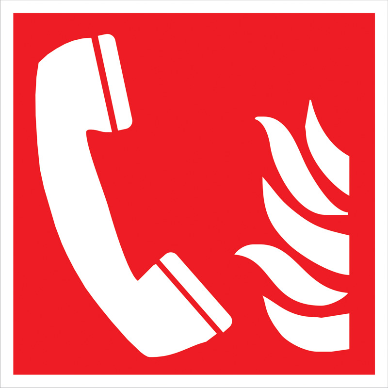 Brandschutzzeichen Brandmeldetelefon / Fire emergency telephone