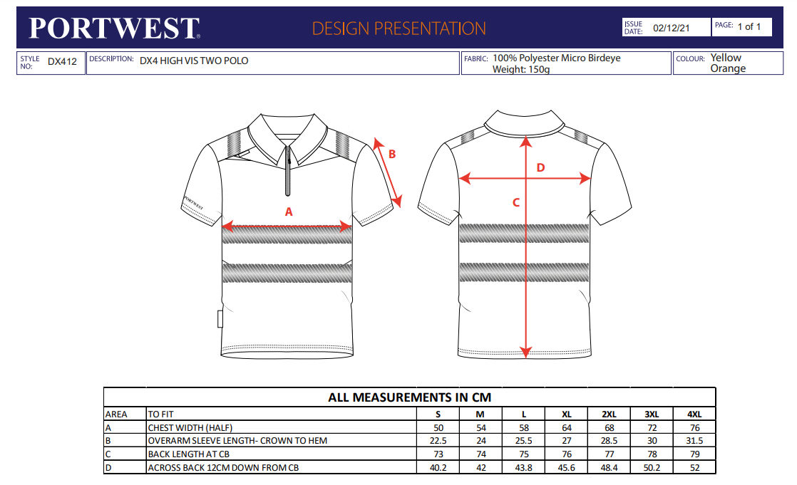 DX4 Warnschutz Polo Shirt mit Reißverschluss