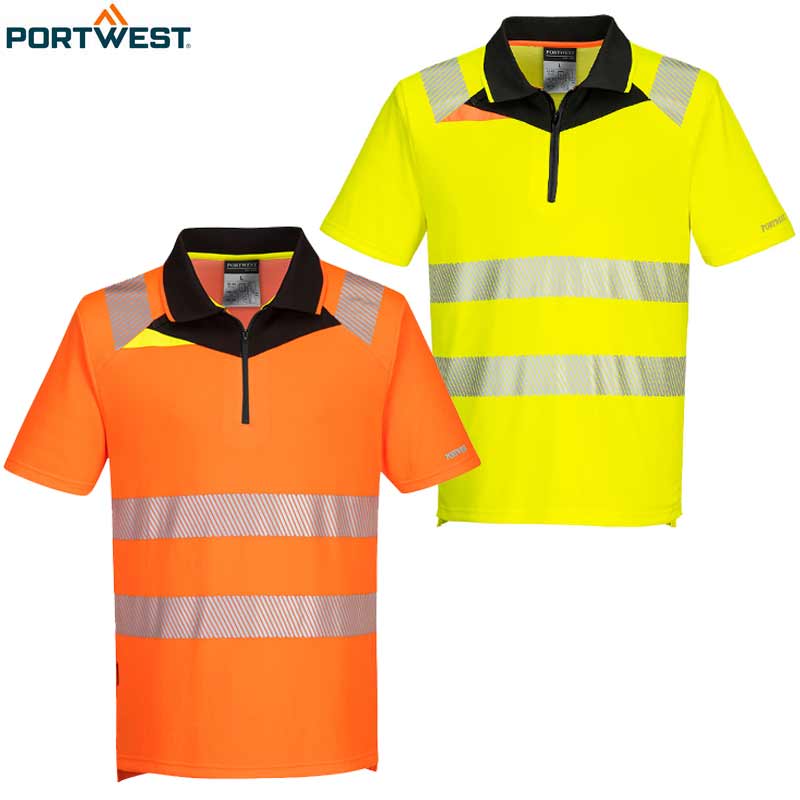 DX4 Warnschutz Polo Shirt mit Reißverschluss