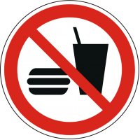 Verbotszeichen Essen und trinken verboten
