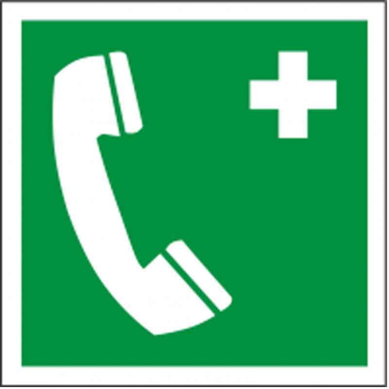 Rettungszeichen Notruftelefon