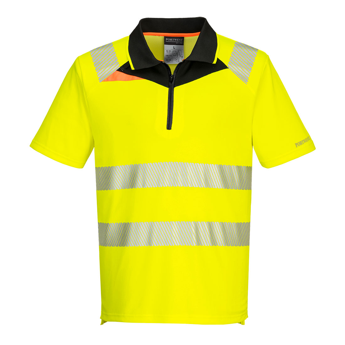 DX4 Warnschutz Polo Shirt mit Reißverschluss