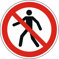 Verbotszeichen Für Fußgänger verboten